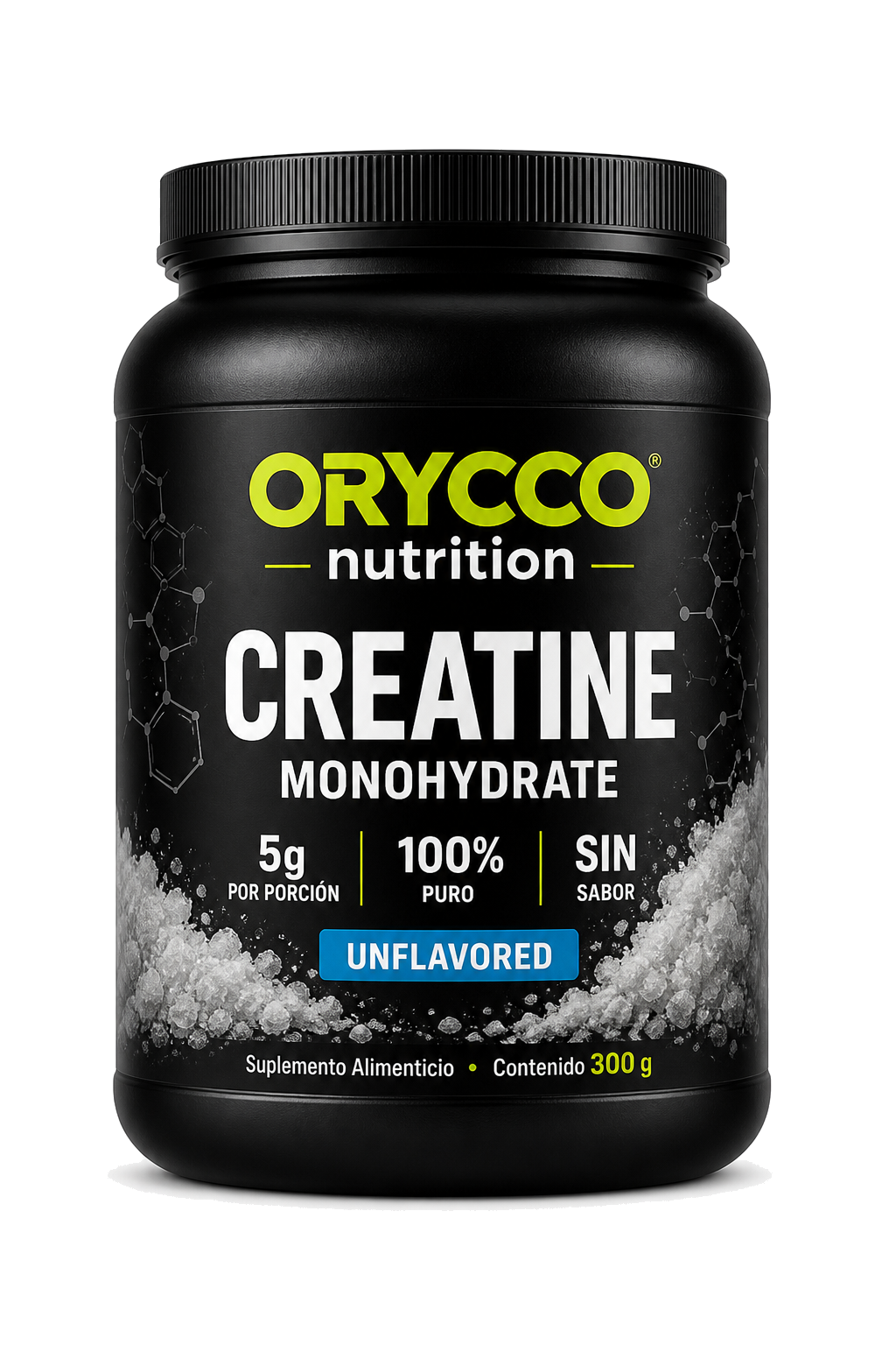 Creatina monohidratada Orycco 300g — fuerza y masa muscular Chile